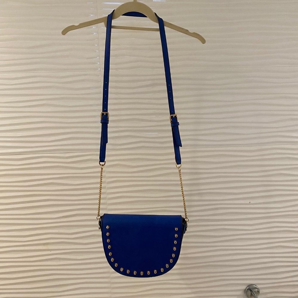 Sisley Benneton Royal  Leather Crossbody Bag